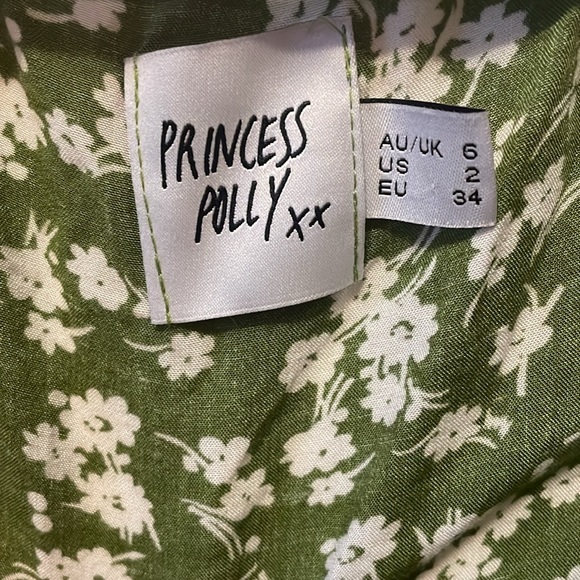 Princess Polly | Ragnar Tie Front Romper Green | Size US 2 - Picture 4 of 4